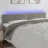 Tăblie de pat cu LED, gri deschis, 80x5x78/88 cm, catifea GartenMobel Dekor