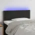 Tăblie de pat cu LED, negru, 160x5x78/88 cm, catifea GartenMobel Dekor