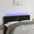 Tăblie de pat cu LED, negru, 160x5x78/88 cm, catifea GartenMobel Dekor