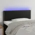 Tăblie de pat cu LED, negru, 144x5x78/88 cm, piele ecologică GartenMobel Dekor