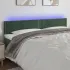 Tăblie de pat cu LED, negru, 200x5x78/88 cm, catifea GartenMobel Dekor