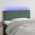Tăblie de pat cu LED, gri deschis, 80x5x78/88 cm, catifea GartenMobel Dekor