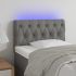 Tăblie de pat cu LED, gri închis, 90x7x78/88 cm, textil GartenMobel Dekor