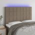 Tăblie de pat cu LED, gri taupe, 160x5x78/88 cm, textil GartenMobel Dekor