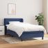Pat continental cu saltea, albastru, 160x200cm, material textil GartenMobel Dekor