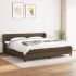 Pat continental cu saltea maro închis 180x200cm material textil GartenMobel Dekor