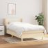 Pat box spring cu saltea, gri închis, 100x200 cm, textil GartenMobel Dekor