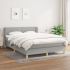 Pat box spring cu saltea, negru, 140x190 cm, textil GartenMobel Dekor