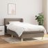 Pat continental cu saltea gri taupe 140x200 cm material textil GartenMobel Dekor