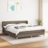 Pat box spring cu saltea, albastru, 180x200 cm, material textil GartenMobel Dekor