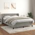 Pat box spring cu saltea, gri deschis, 160x200 cm, catifea GartenMobel Dekor