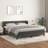 Pat box spring cu saltea, gri închis, 160x200 cm, catifea GartenMobel Dekor