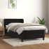 Pat box spring cu saltea, negru, 80x200 cm, catifea GartenMobel Dekor