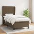 Pat box spring cu saltea, gri închis, 90x200 cm, textil GartenMobel Dekor