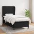 Pat box spring cu saltea, negru, 200x200 cm, textil GartenMobel Dekor
