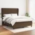 Pat box spring cu saltea, albastru, 140x200 cm, textil GartenMobel Dekor