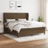Pat continental cu saltea, gri deschis, 160x200 cm, textil GartenMobel Dekor