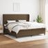 Pat box spring cu saltea, albastru, 200x200 cm, textil GartenMobel Dekor