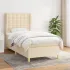 Pat box spring cu saltea, crem, 200x200 cm, textil GartenMobel Dekor