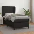 Pat box spring cu saltea, negru, 180x200 cm, piele ecologică GartenMobel Dekor
