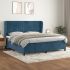 Pat box spring cu saltea, negru, 200x200 cm, catifea GartenMobel Dekor