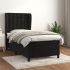 Pat box spring cu saltea, negru, 180x200 cm, catifea GartenMobel Dekor