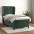 Pat box spring cu saltea, verde închis, 200x200 cm, catifea GartenMobel Dekor