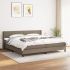 Pat box spring cu saltea, crem, 200x200 cm, textil GartenMobel Dekor