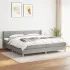 Pat box spring cu saltea, albastru, 200x200 cm, textil GartenMobel Dekor