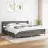 Pat box spring cu saltea, albastru, 200x200 cm, textil GartenMobel Dekor