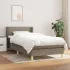 Pat box spring cu saltea, negru, 90x200 cm, textil GartenMobel Dekor