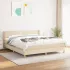 Pat continental cu saltea maro închis 180x200cm material textil GartenMobel Dekor