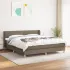 Pat continental cu saltea maro închis 180x200cm material textil GartenMobel Dekor