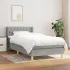 Pat continental cu saltea, gri deschis, 80x200 cm, textil GartenMobel Dekor