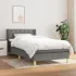 Pat box spring cu saltea, albastru, 80x200 cm, textil GartenMobel Dekor