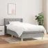 Pat box spring cu saltea, albastru, 80x200 cm, textil GartenMobel Dekor