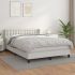 Pat box spring cu saltea, negru, 140x200 cm, piele ecologică GartenMobel Dekor