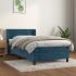 Pat box spring cu saltea, negru, 90x200 cm, catifea GartenMobel Dekor