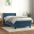 Pat box spring cu saltea, gri închis, 100x200 cm, catifea GartenMobel Dekor