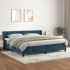 Pat box spring cu saltea, gri închis, 200x200 cm, catifea GartenMobel Dekor
