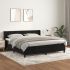 Pat box spring cu saltea, gri închis, 160x200 cm, catifea GartenMobel Dekor