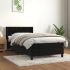 Pat box spring cu saltea, gri închis, 80x200 cm, catifea GartenMobel Dekor