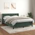Pat box spring cu saltea, verde închis, 200x200 cm, catifea GartenMobel Dekor
