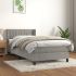 Pat box spring cu saltea, roz, 200x200 cm, catifea GartenMobel Dekor