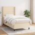 Pat box spring cu saltea, maro închis, 90x190 cm, textil GartenMobel Dekor