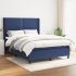 Pat continental cu saltea, maro închis, 140x200 cm, textil GartenMobel Dekor