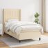Pat box spring cu saltea, gri închis, 90x190 cm, textil GartenMobel Dekor