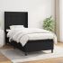 Pat box spring cu saltea, negru, 140x190 cm, textil GartenMobel Dekor