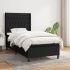 Pat box spring cu saltea, gri închis, 90x200 cm, textil GartenMobel Dekor