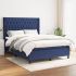 Pat box spring cu saltea, gri închis, 140x200 cm, textil GartenMobel Dekor